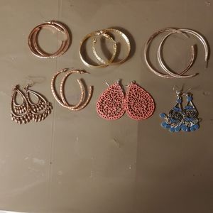 8 pair of earrings